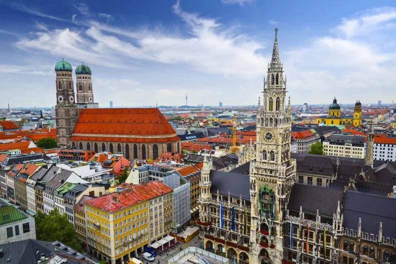 Uitzicht op Marienplatz in München